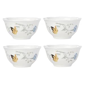 Butterfly Meadow 16 fl. oz. Multi-Colored Porcelain Rice Bowl (Set Of 4)