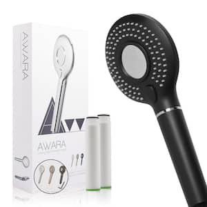 Over the Shower High Pressure Handheld Shower Head with 3 Spray Setting and Filter in Matte Black