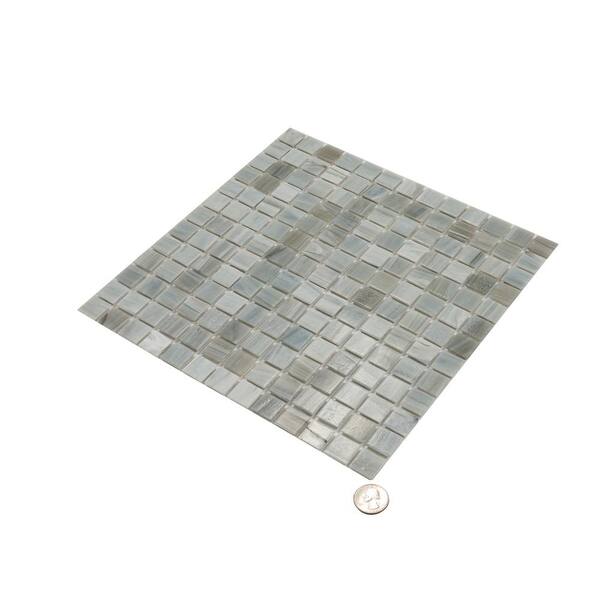 Apollo Tile Celestial Cosmic Gray 12-in x 12-in Glossy Glass Uniform Squares Floor and Wall Tile (20-sq. ft/ Carton)