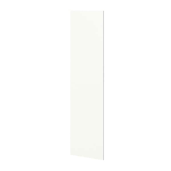 SIMPLY WOODMARK PRO Shaker Partial Overlay 24 in. W x 0.75 in. D x 96 in. H Tall Wood End Panel in Linen White