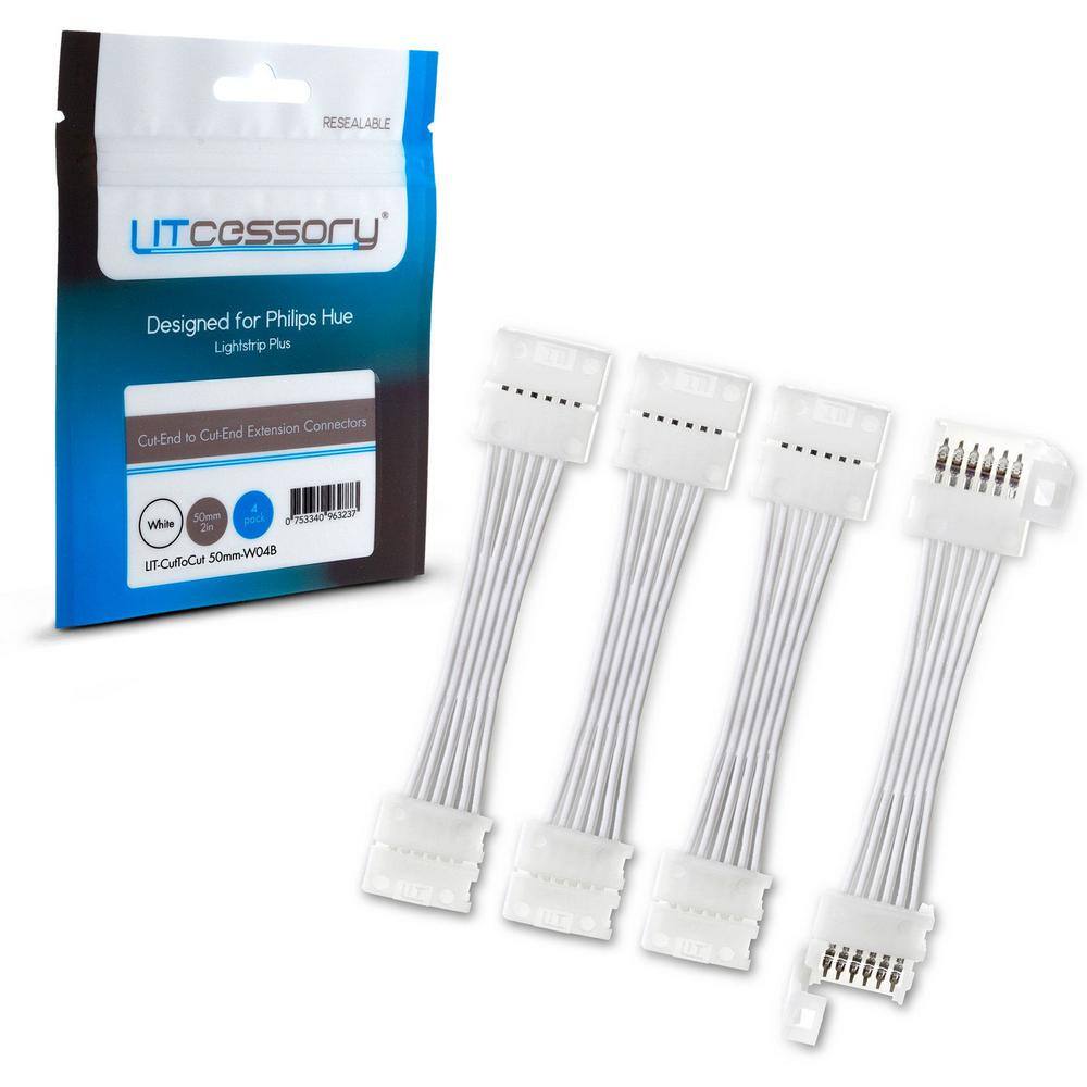 LITCESSORY CutEnd to CutEnd Extension Connector for Philips Hue