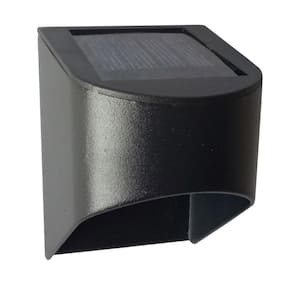 Solar Black Integrated LED Downcast Deck Rail Light (2-Pack)
