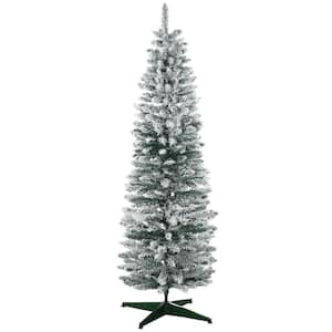 5 ft. Unlit Green Artificial Christmas Tree with Realistic Branches and Plastic Base Stand