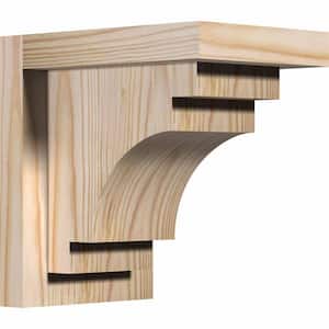 5-1/2 in. x 8 in. x 8 in. Mediterranean Smooth Douglas Fir Corbel with Backplate