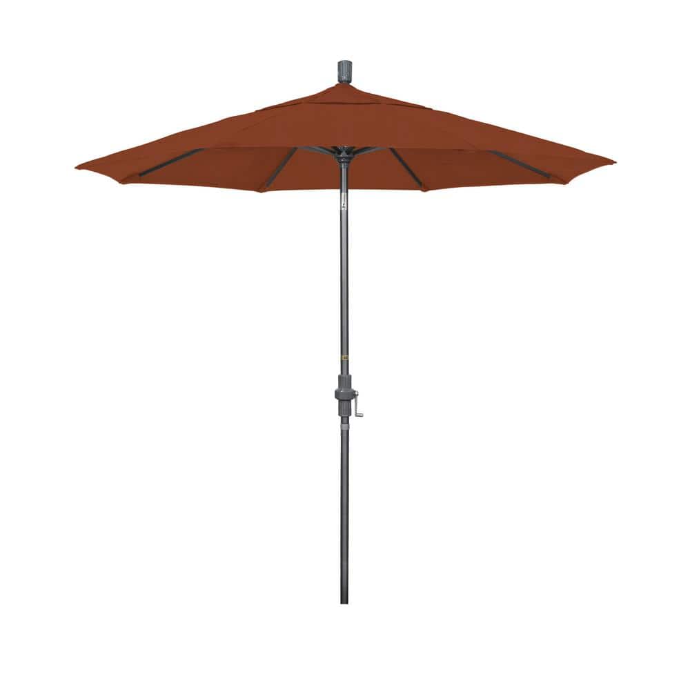 7.5 ft. Hammertone Grey Aluminum Market Patio Umbrella Collar Tilt Crank Lift in Navy Blue Olefin price history on PriceWatchPro