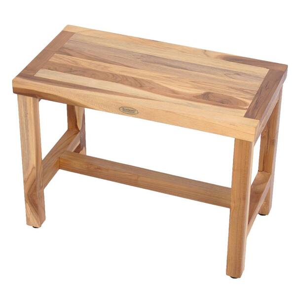 Ecodecors Earthyteak Classic 24 In Teak Shower Bench Ed997 The Home Depot