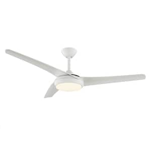 AstroFlow 52 in. LED Indoor White Ceiling Fan with Remote