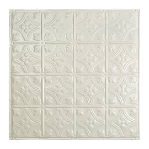 Hamilton 2 ft. x 2 ft. Nail-Up Tin Ceiling Tile in Antique White (Case of 5)