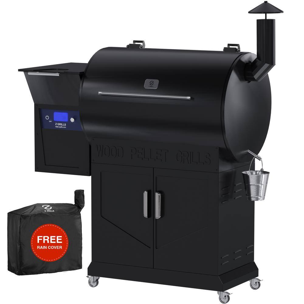 Z Grills 700D2E Electric Pellet Grill Smoker in Silver and Black