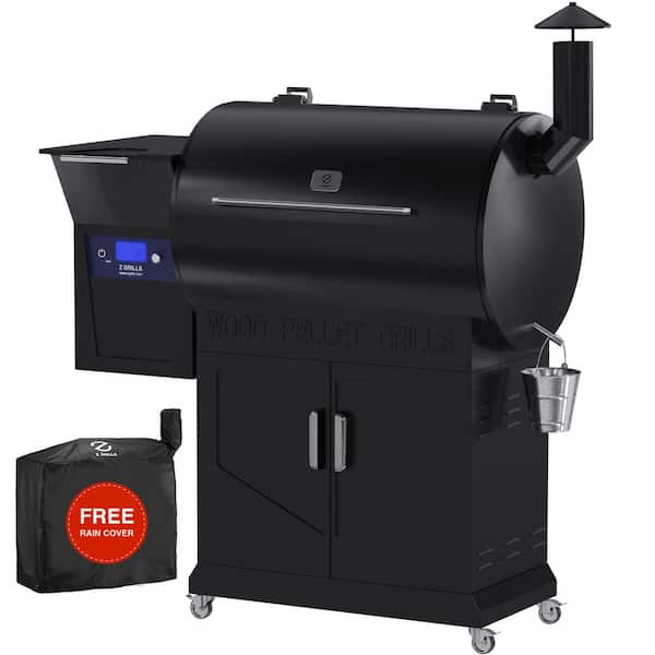 Z GRILLS 697 sq. in. Wood Pellet Grill and Smoker with cabinet storage PID 2.0 in Black