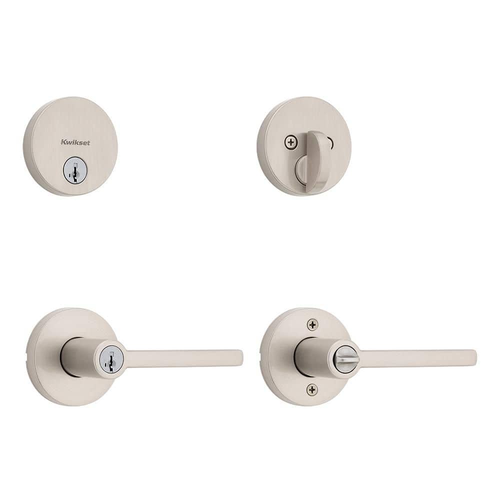 SMITH LTD. HEDDON 2000 2001 2002 干支 Kwikset Halifax Satin Nickel Keyed Entry Round Door Handle and