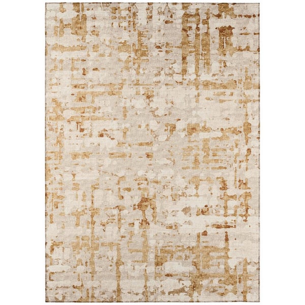 Addison Rugs Evolve Khaki 5 ft. x 7 ft. 6 in. Abstract Area Rug