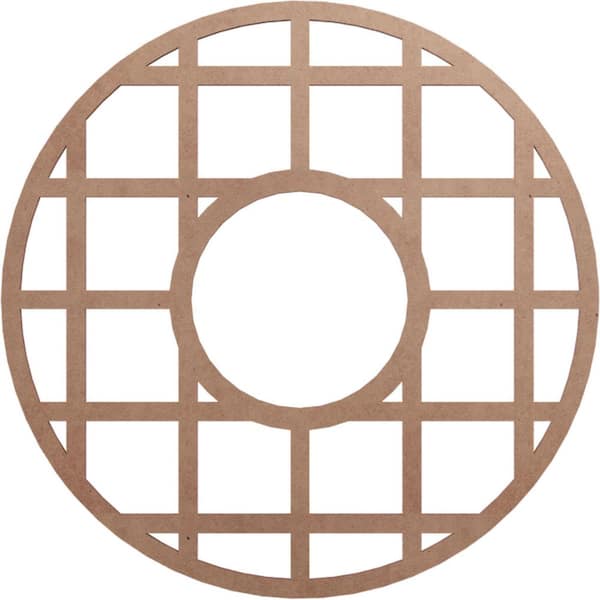 Ekena Millwork 26 in. x 9.5 in. x 0.375 in. Wood Medallion Moulding