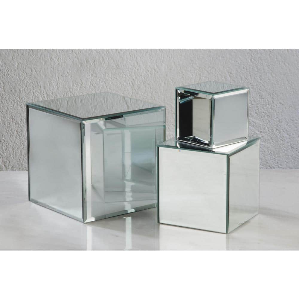 Transparent Glass top case pedestal square stand 