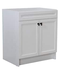 30 in. W x 21.5 in. D x 34.5 in. H Bath Vanity Cabinet without Top in White