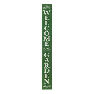 60 in. H Green Oversized Wooden "Welcome to the Garden" Porch Sign (KD)