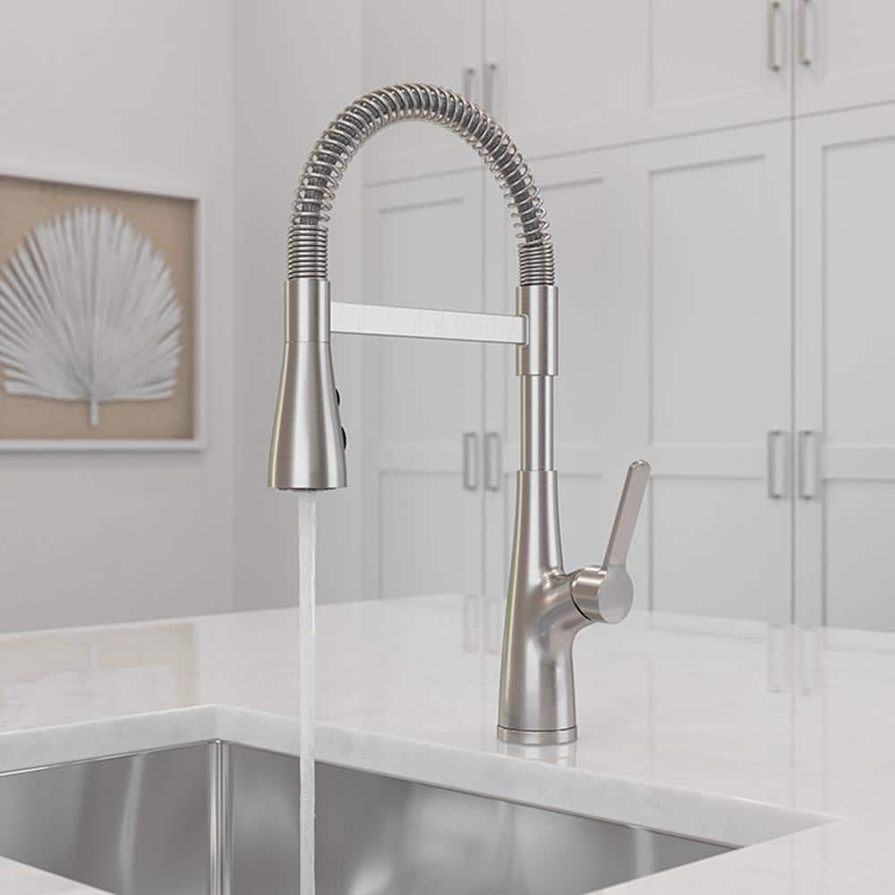 Stainless Steel Pull-Down Single Handle Kitchen Faucet