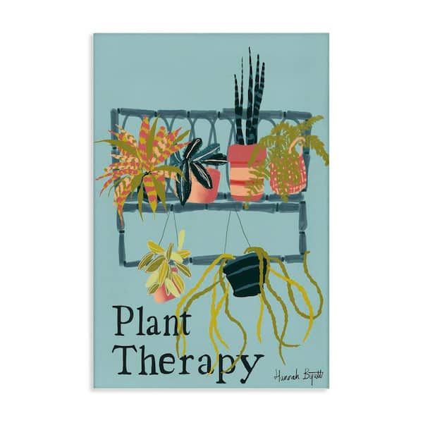 Stupell Industries Plant Therapy Shelf by Hannah Byatt Unframed Nature Graphic Art Print 30 in. x 20 in.