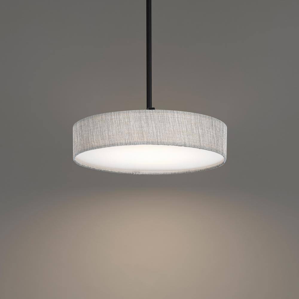 Manhattan 20-Inch Black LED Drum Pendant Light