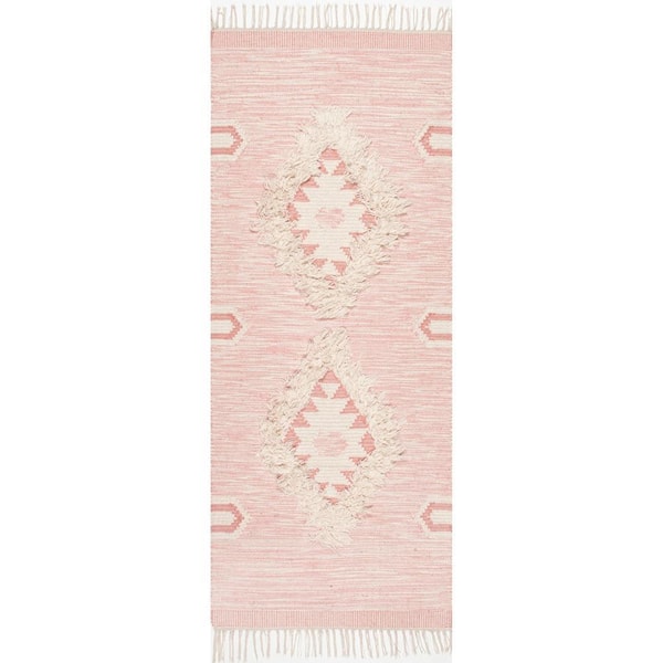 nuLOOM Savannah Tribal Pink 2 ft. 6 in. x 8 ft. Runner Rug