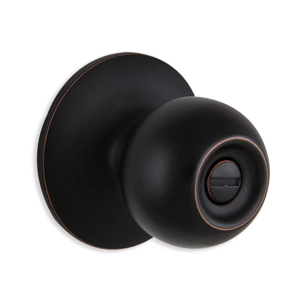 Saturn Aged Bronze Bed and Bath Door Knob