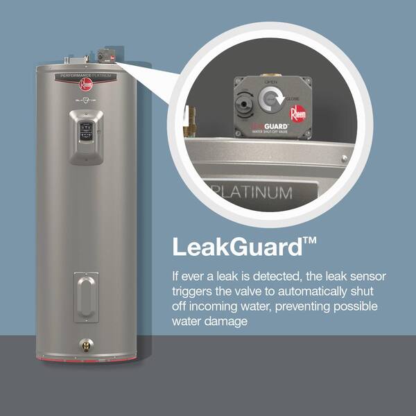 Rheem Gladiator 50 Gal. Tall 12-Year 4500W Electric Tank Water Heater with  Leak Detection, Auto Shutoff - WA, OR Version XE50T12CG45U0 - The Home Depot