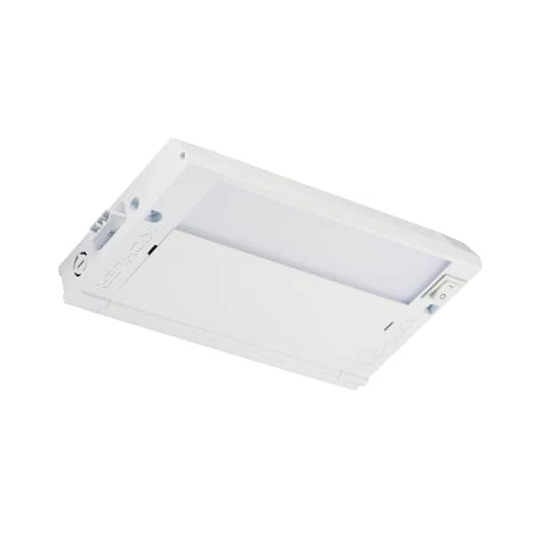4U Series 8 in. 2700K LED Textured White Under Cabinet Light with Frosted Diffuser