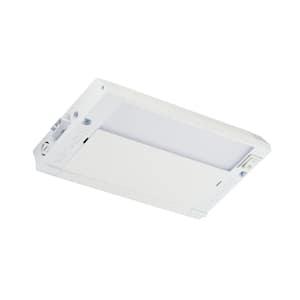 4U Series 8 in. 2700K LED Textured White Under Cabinet Light with Frosted Diffuser