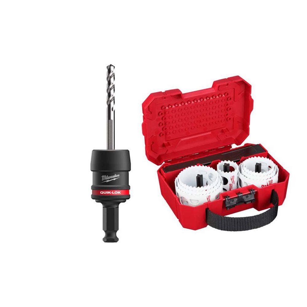 7/16 in. Shank QUIK-LOK Hole Saw Arbor Set and Hole Dozer General Purpose Bi-Metal Hole Saw Set (11-Piece) price history on PriceWatchPro