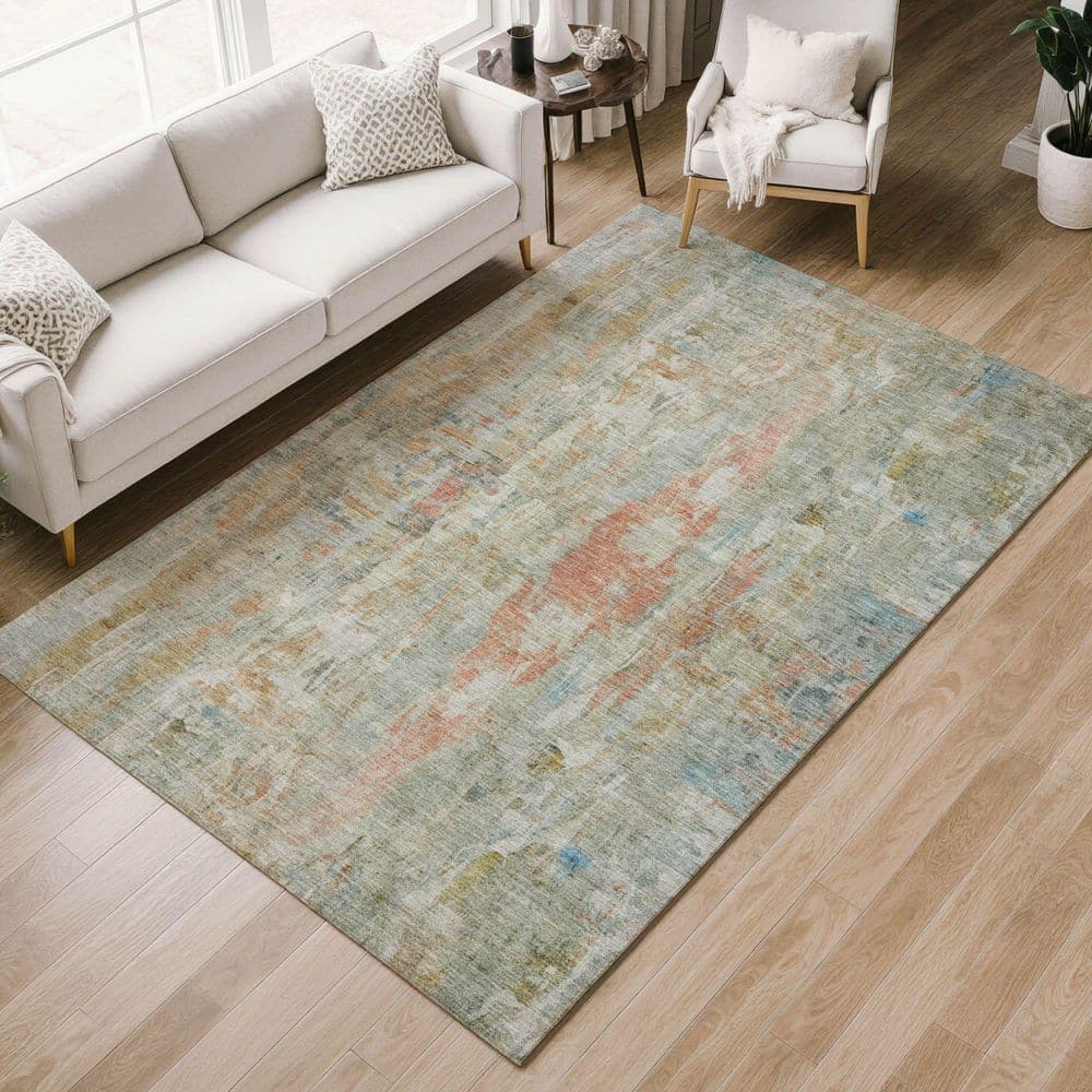 Chantille Machine Washable Indoor/Outdoor Abstract ACN2310 Sage 8 ft. x 10 ft. Area Rug price history on PriceWatchPro