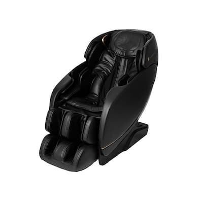 Inner Balance - Jin 2.0 - Black/Modern Synthetic Leather Heated SL Track Zero Wall Massage Chair