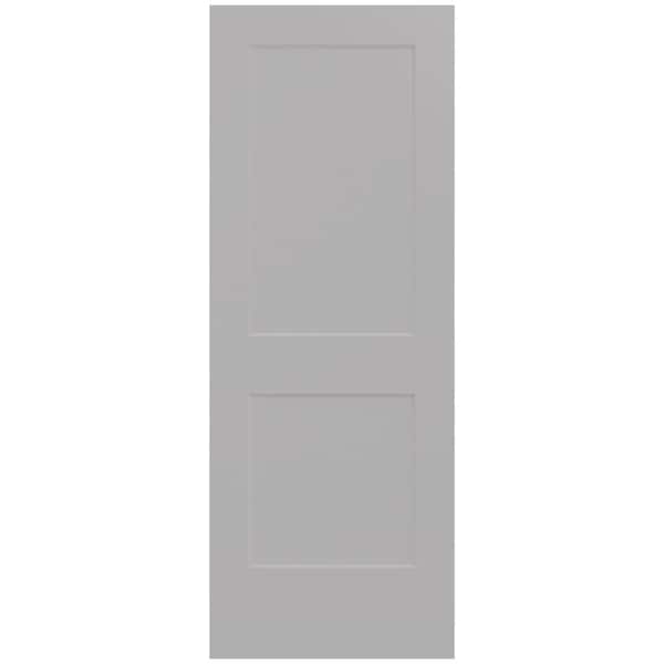 JELD-WEN 30 in. x 80 in. Monroe Driftwood Painted Smooth Solid Core Molded Composite MDF Interior Door Slab