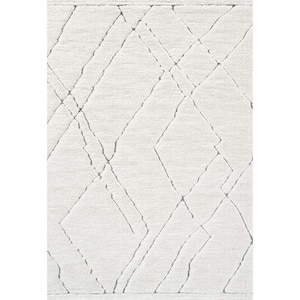 Masai 9 ft. 2 in. X 12 ft. Ivory Geometric Indoor Area Rug
