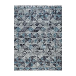 Tromso Multi-Colored 54 in. x 40 in. Polyester Chair Mat