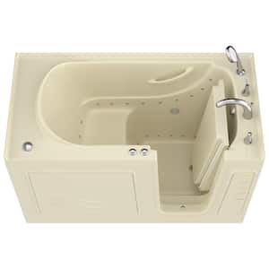 HD Series 30 in. x 60 in. Right Drain Quick Fill Walk-In Air Tub in Biscuit