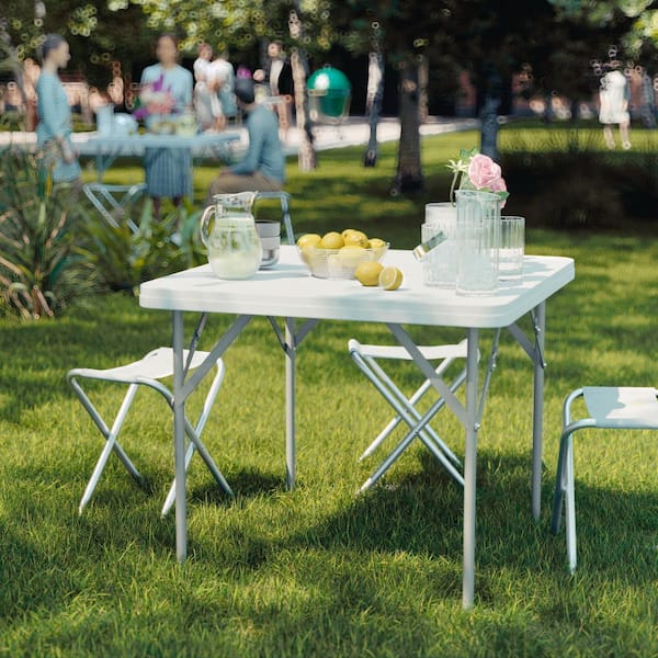 Carnegy Avenue Elon 34.25 in. L Square Granite White Plastic Top