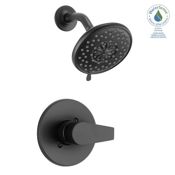 Xander 1-Handle Wall Mount Shower Trim Kit in Matte Black (Valve not Included)