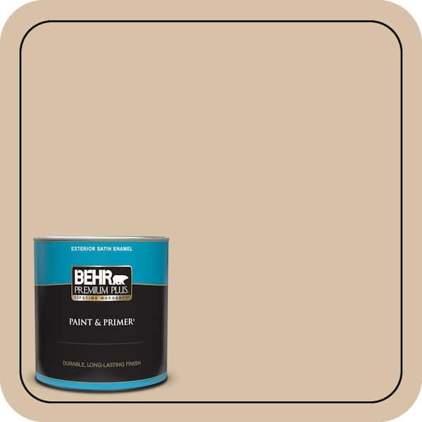 BEHR PREMIUM PLUS 1 qt. Home Decorators Collection #HDC-CT-06 Country Linens Satin Enamel Exterior Paint & Primer