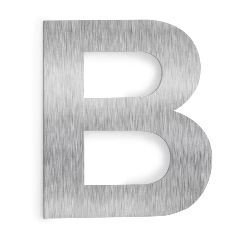 Barton 6 in. Satin Stainless Steel Floating House Letter B 90123 - The ...