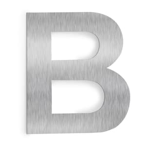 6 in. Satin Stainless Steel Floating House Letter B