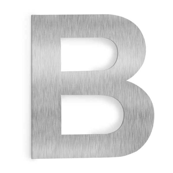 Barton 6 in. Satin Stainless Steel Floating House Letter B