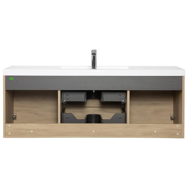 HBEZON Achilles 59 in. W x 20 in. D x 22.5 in. H Single Sink