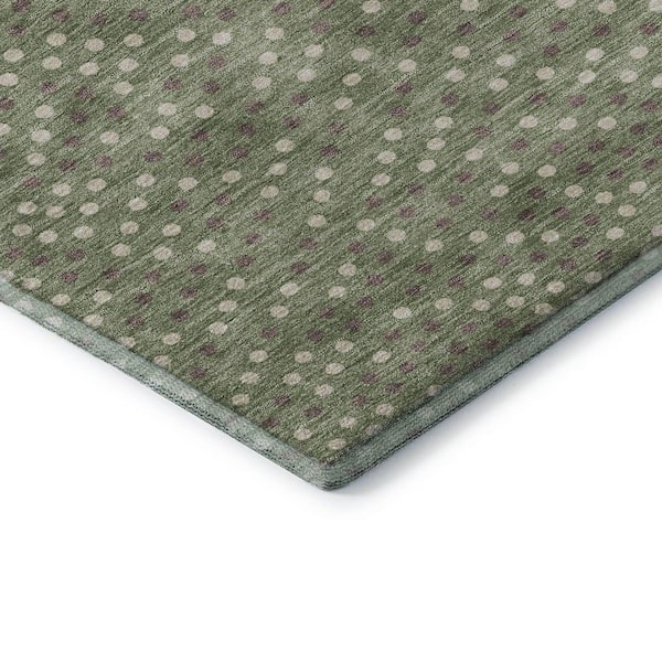 Mayfield Premium Machine Washable Abstract AMF1021 Sage 10 ft. x 14 ft. Area Rug