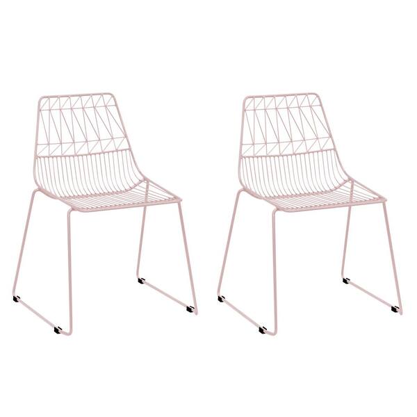 Pink wire chair discount
