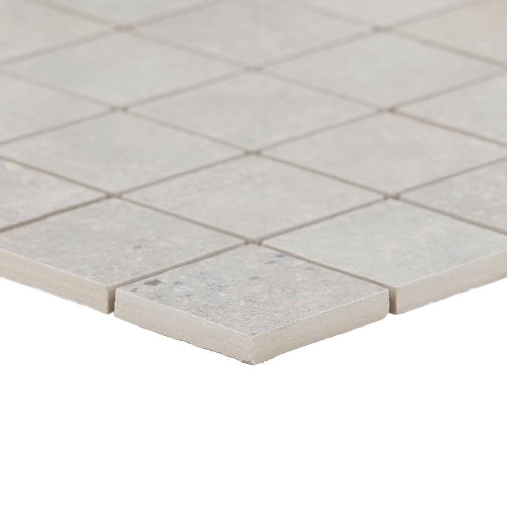 Hudson Silver 2" x 2" Porcelain Mosaic Sheet Tile