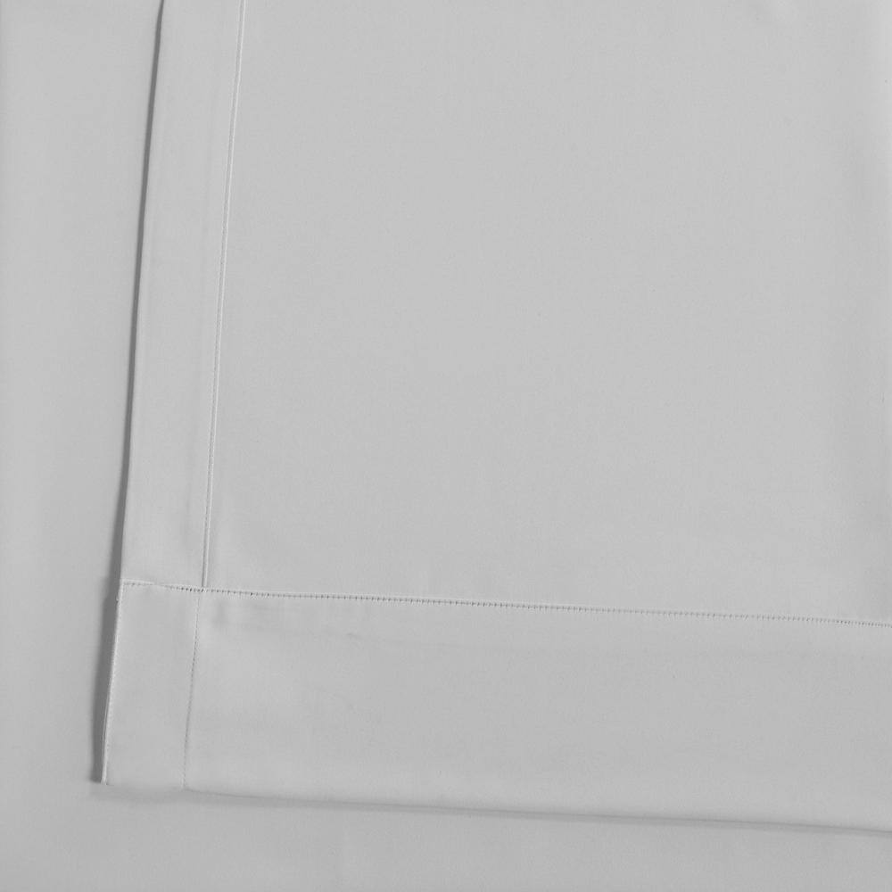 Arctic Grey Polyester Blackout Puddle Length Curtain Panel