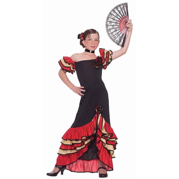 Forum Novelties Medium Girls Flamenco Girl Kids Costume