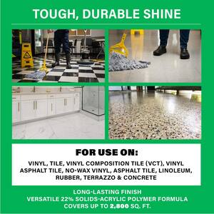 1 Gal. High Traffic Low Maintenance Non Slip Floor Finish for Concrete, Vinyl and Epoxy Flooring (4 Pack)