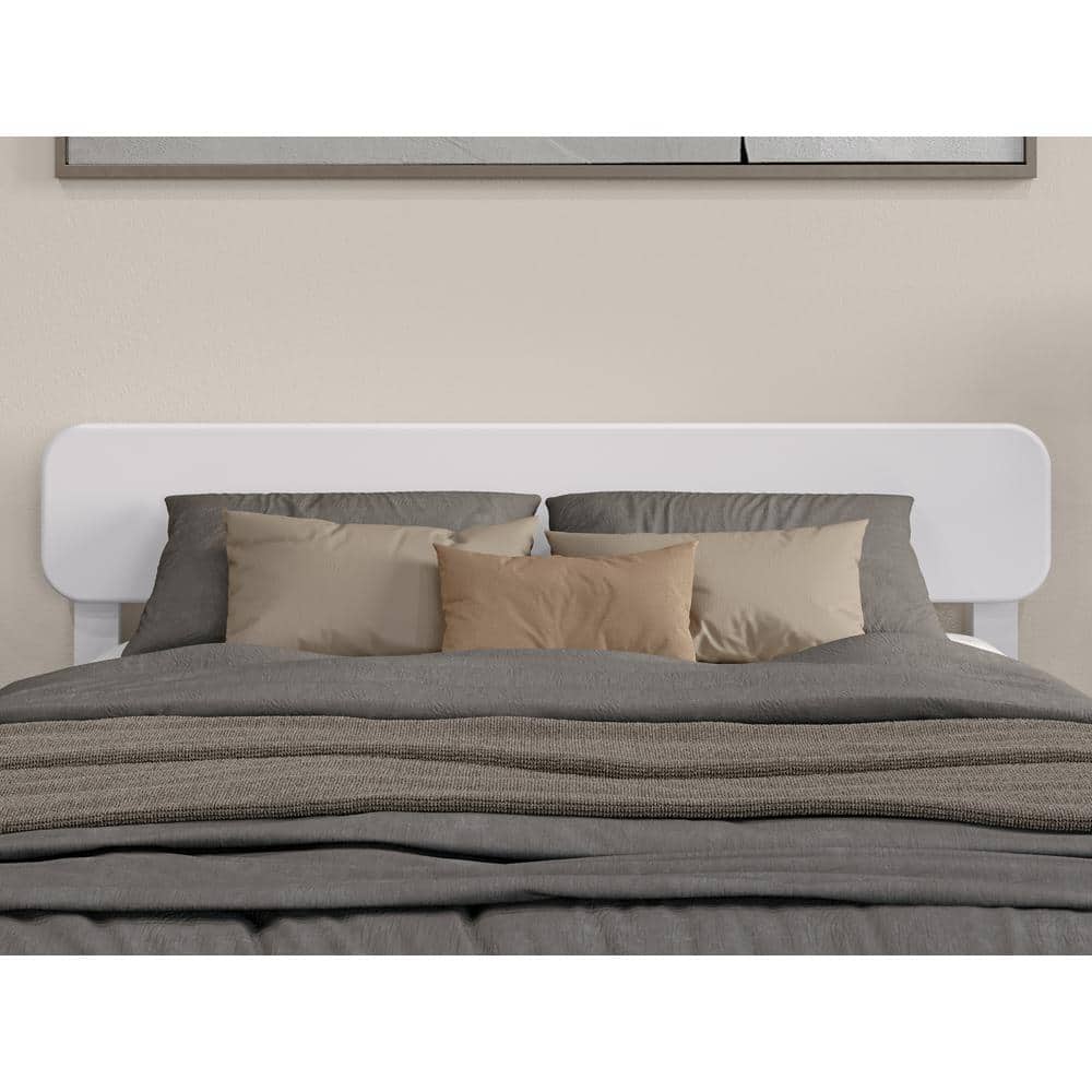 Florence White Queen Solid Wood Low Profile Platform Bed