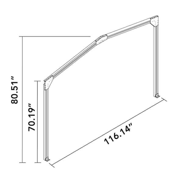 Snow Frame 116.14 in. W x 3 in. L x 80.51 in. H Gray Accessory Kit (1-Pack)